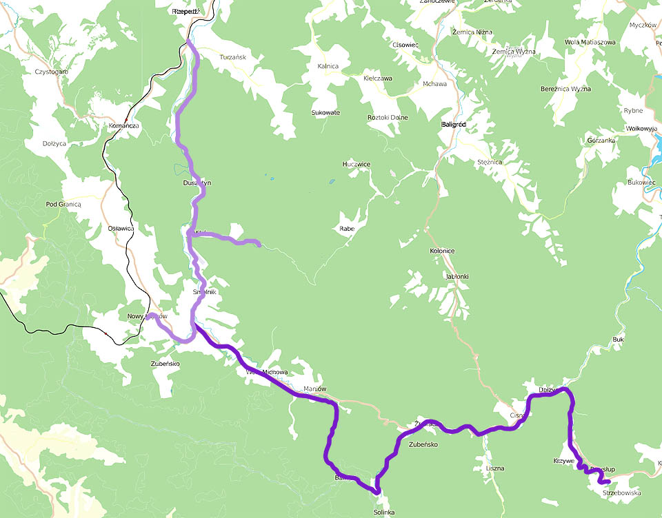 Bieszczadská úzkokolejka.