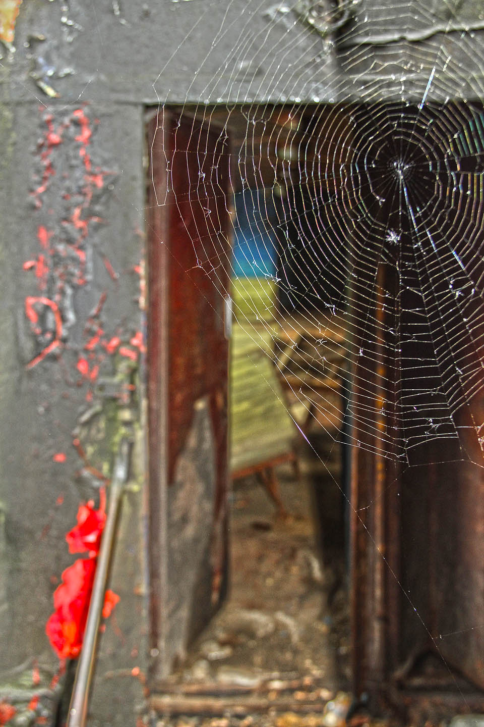 Mezi vozy si zatím napínají své sítě pavouci.