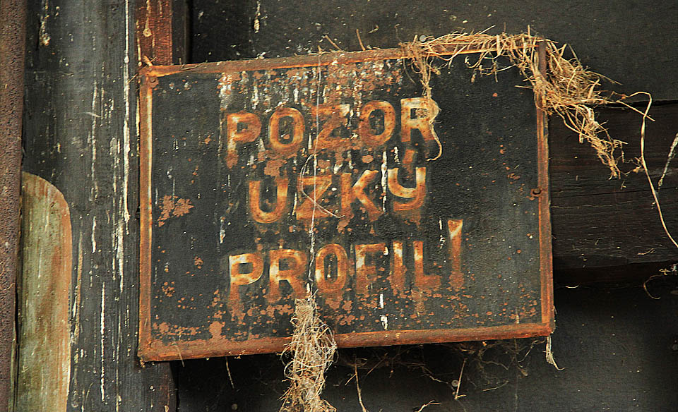 Zbytky hnízda, jak příroda postupně proniká do domény oceli, oleje a sazí.