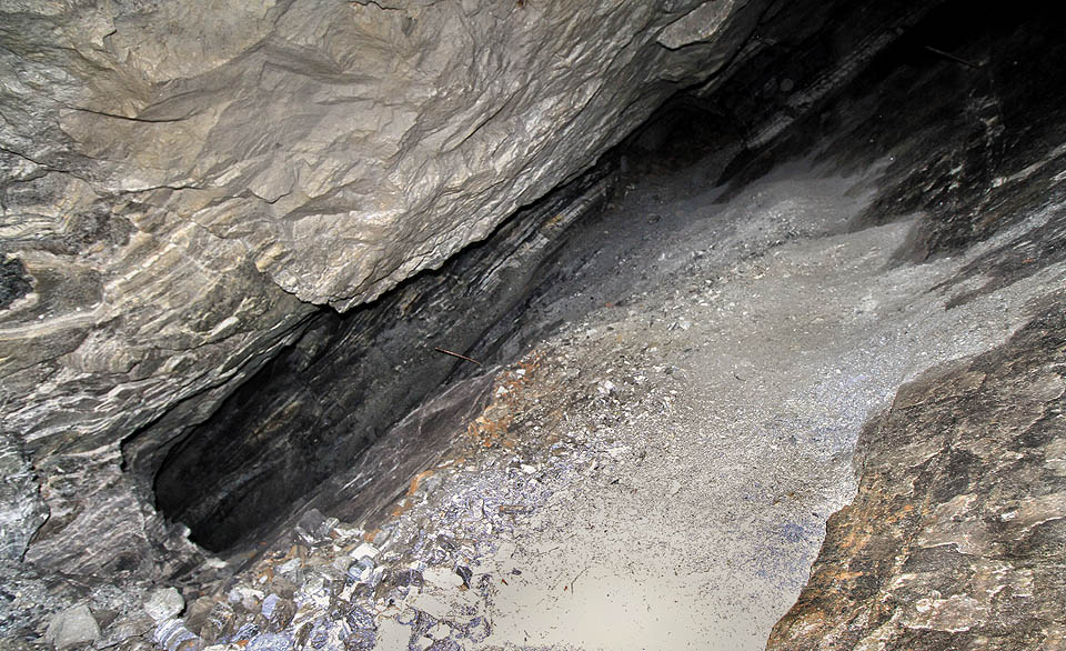 Úklonná dobývka v horizontu + 25 m.