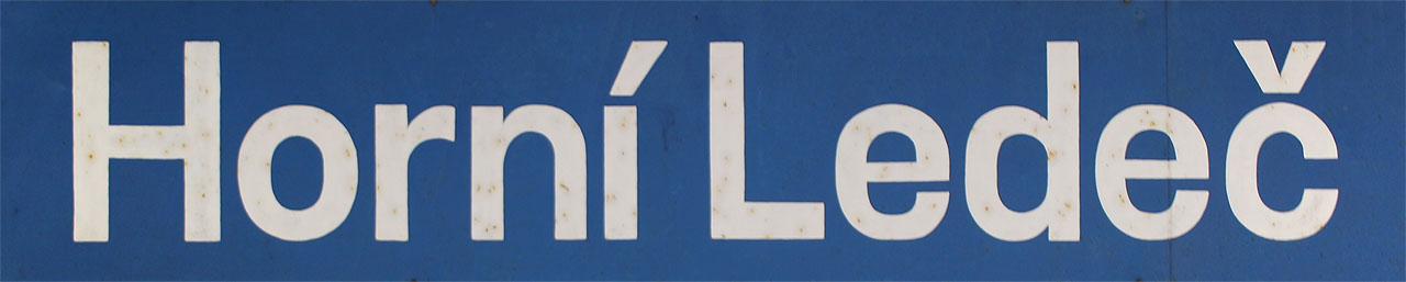 Železniční zastávka Horní ledeč.