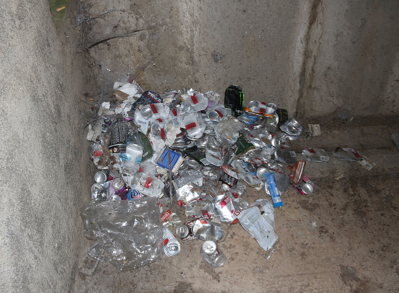 Možná roky vhazuje kdosi do otvoru v severním portálu tunelu odpadky. My o něm víme, co rád jí a pije, on ale zřejmě ani netuší, kam jeho smetí padá. Možná, kdyby vytušil, jak rozlehlá je říše Druhého Brna za malou dírou v betonové zdi, vyděsil by se.