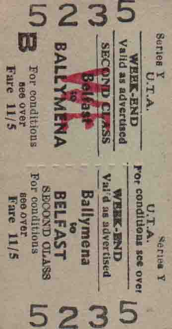 Lepenková jízdenka.