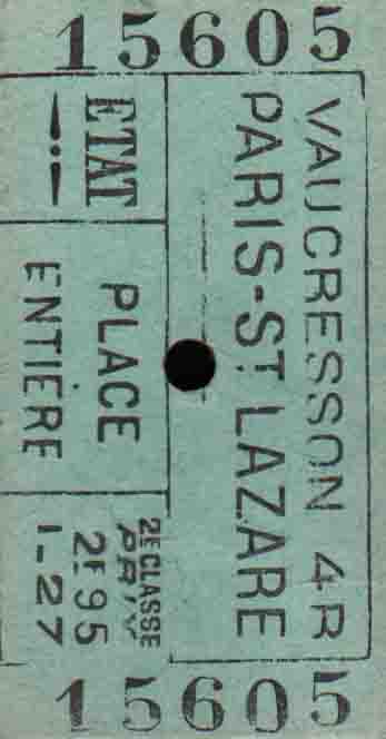 Lepenková jízdenka.