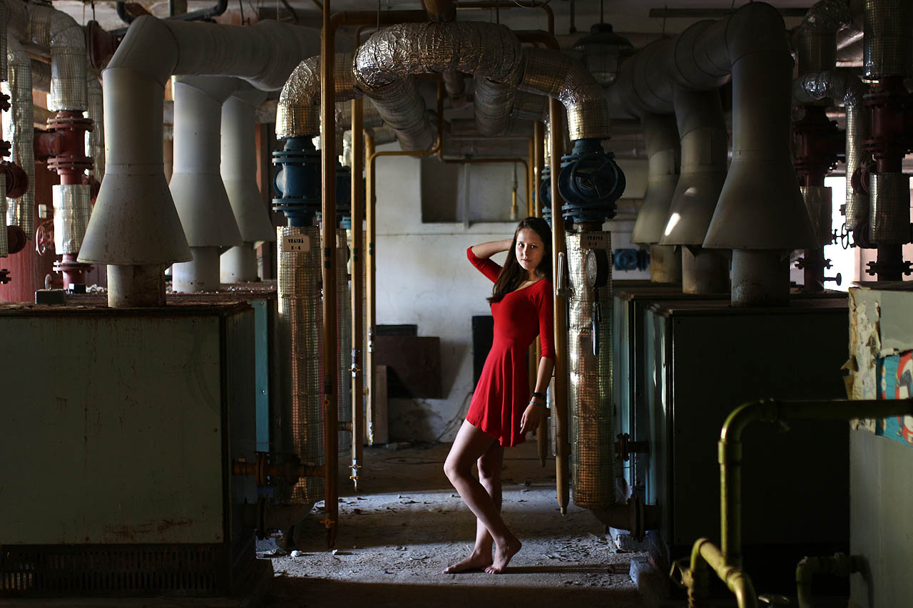 Kotelna je bezpochyby nejmalebnějším místem v celém opuštěném nákupním středisku.