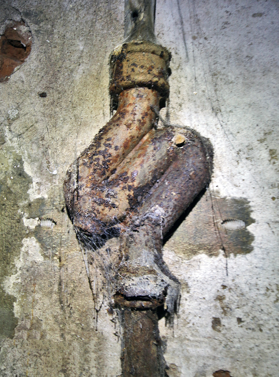 Kocháme se krásou litinových sifonů. Kam asi odtékala voda z prostých umyvadel v dělnických kuchyních? Pravděpodobně do spleti továrních náhonů v textilkách opodál…