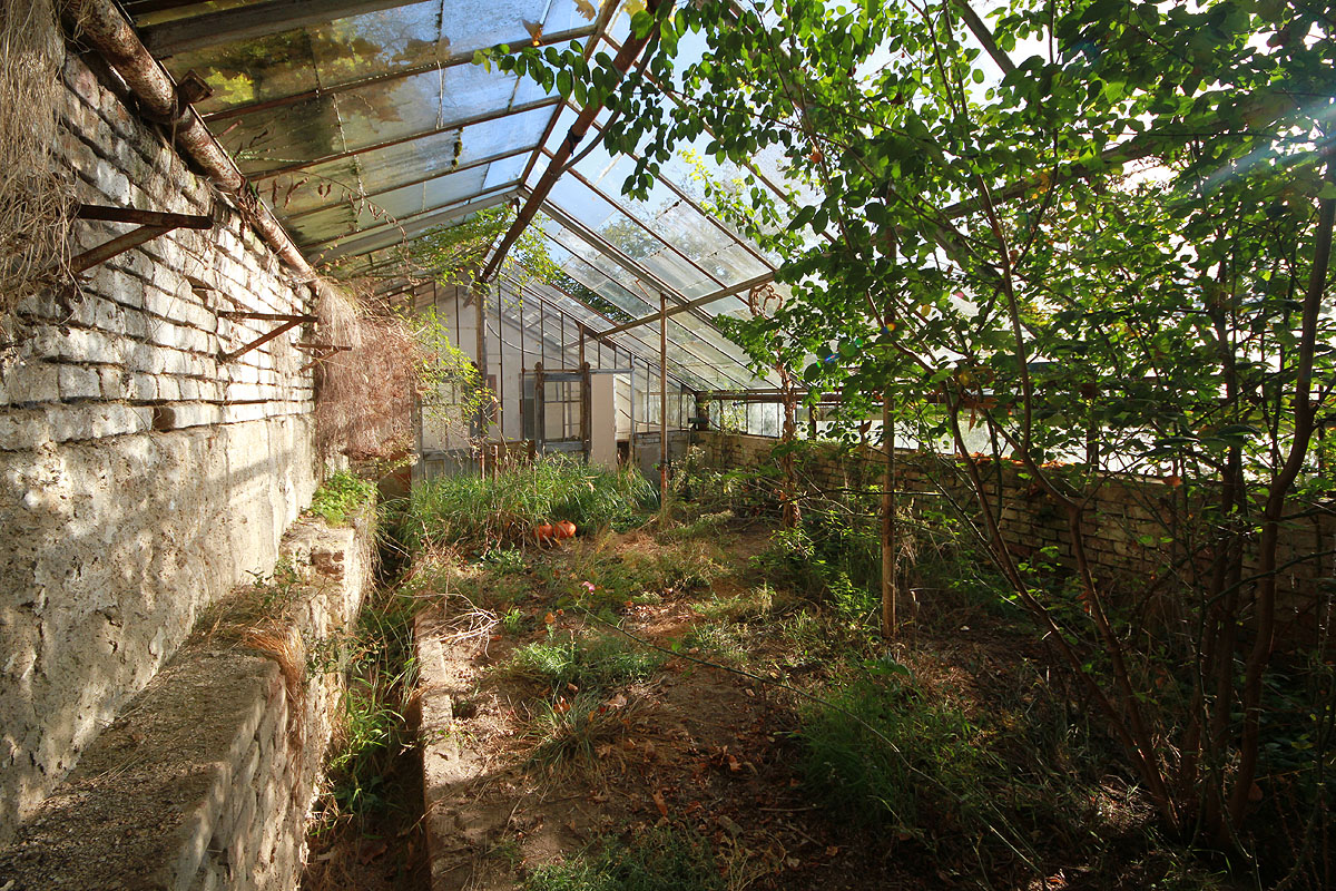 Prosluněný svah obrácený tím nejlepším možným směrem jako by k vybudování skleníků přímo vybízel. Příjemně teplé klima i v pokročilém podzimu podporuje nejen orientace ke slunci, ale také poloha částečně zapuštěná ve svahu, který chrání skleníky před větrem a akumuluje teplo.