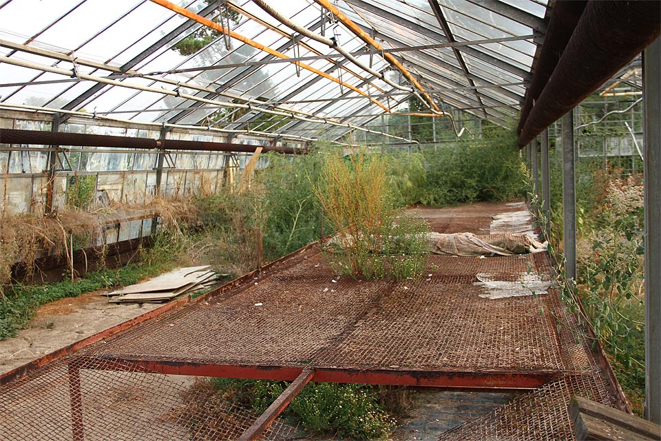 Naproti tomu drátěné stolice na květináče by dobře nahradily třeba postel. Naštěstí je areál hlídaný a využívaný, takže tu nikdo nespává.