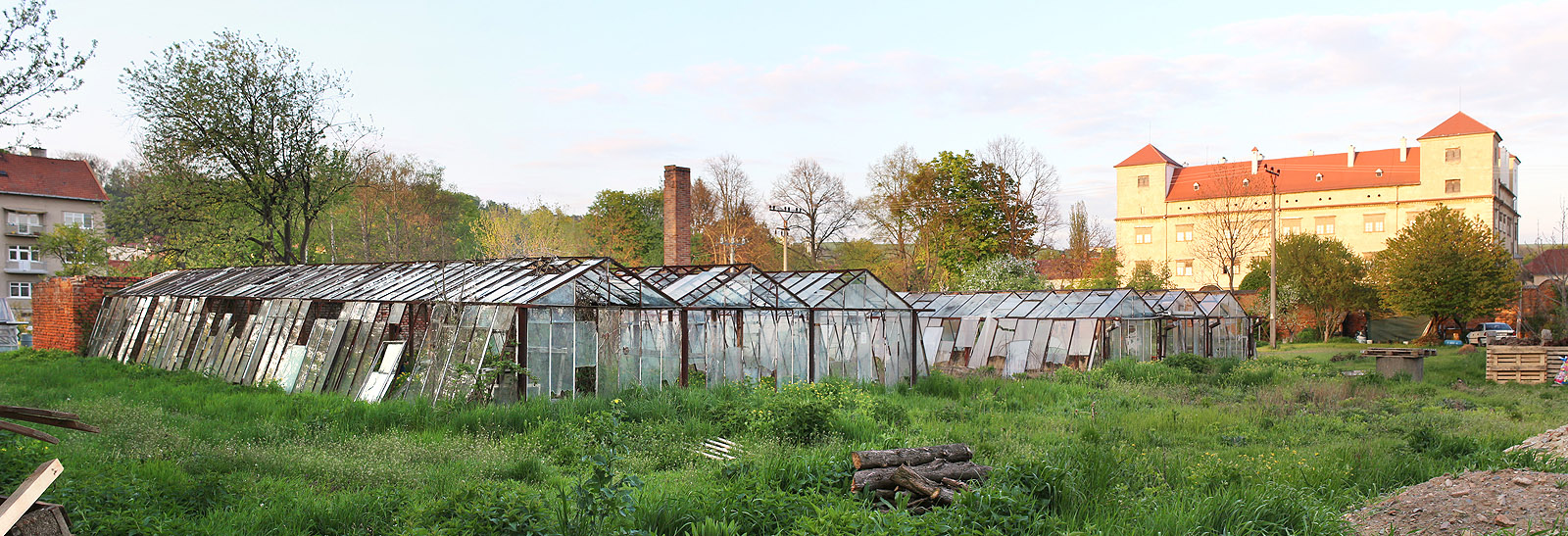 Skleníky za zámkem v Bučovicích