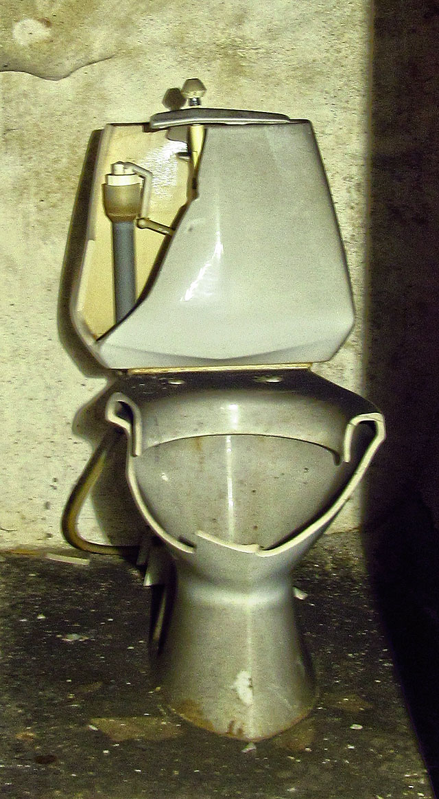 …zatímco druhý záchod už se do vesmíru určitě nepodívá.