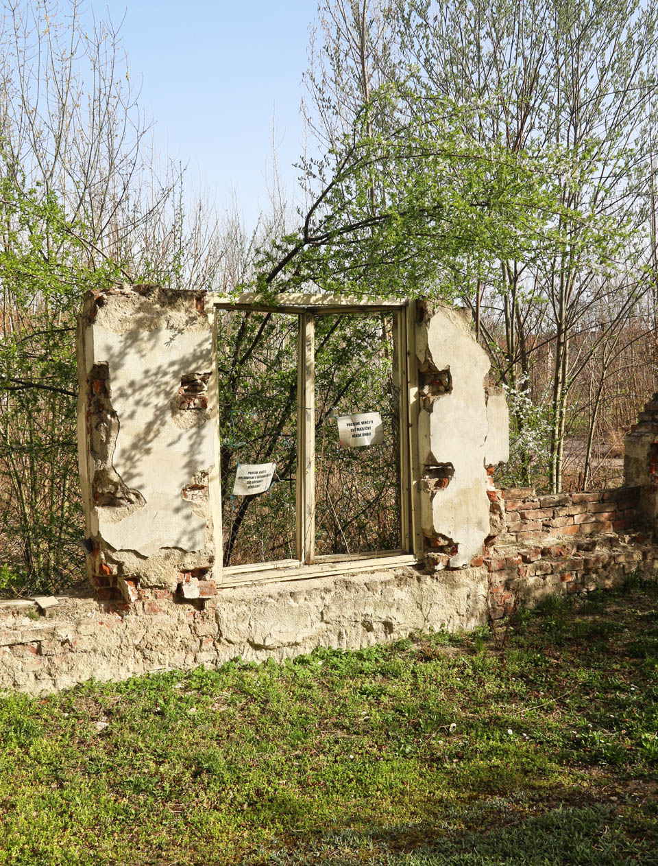 Jedno z malebných oken zaniklého Krasu s pečlivými cedulkami pro chovatele psů si zahrálo také ve hře Stínadelské šestnáctero.