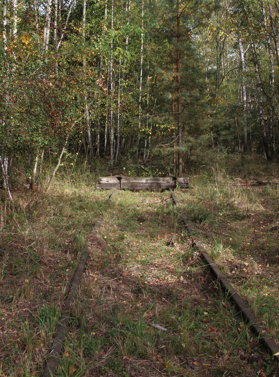 Ukončení vlečky v prostoru letiště zarážedlem v km 4,603.