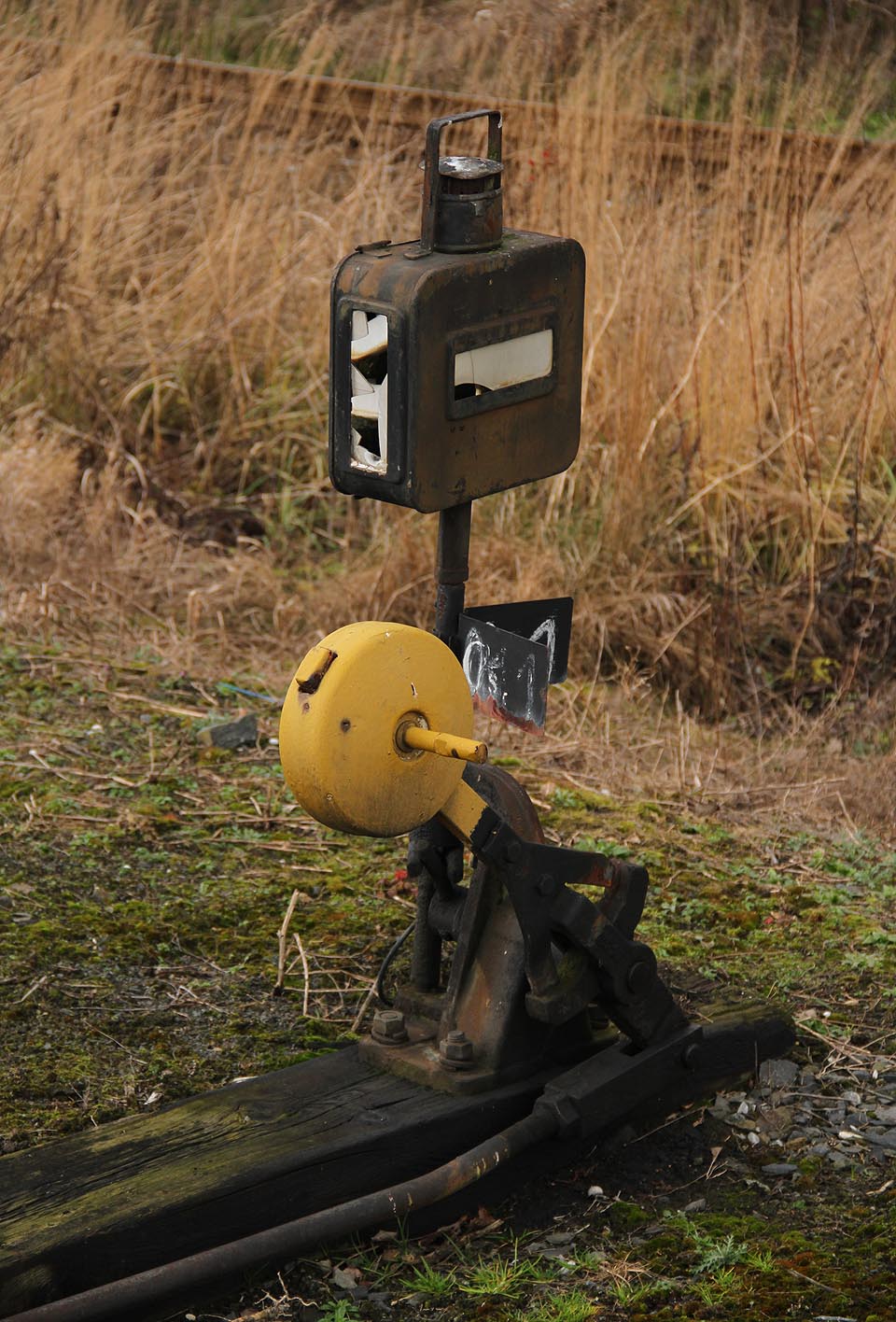 Výhybka 1, na níž odbočuje odvratná kolej.