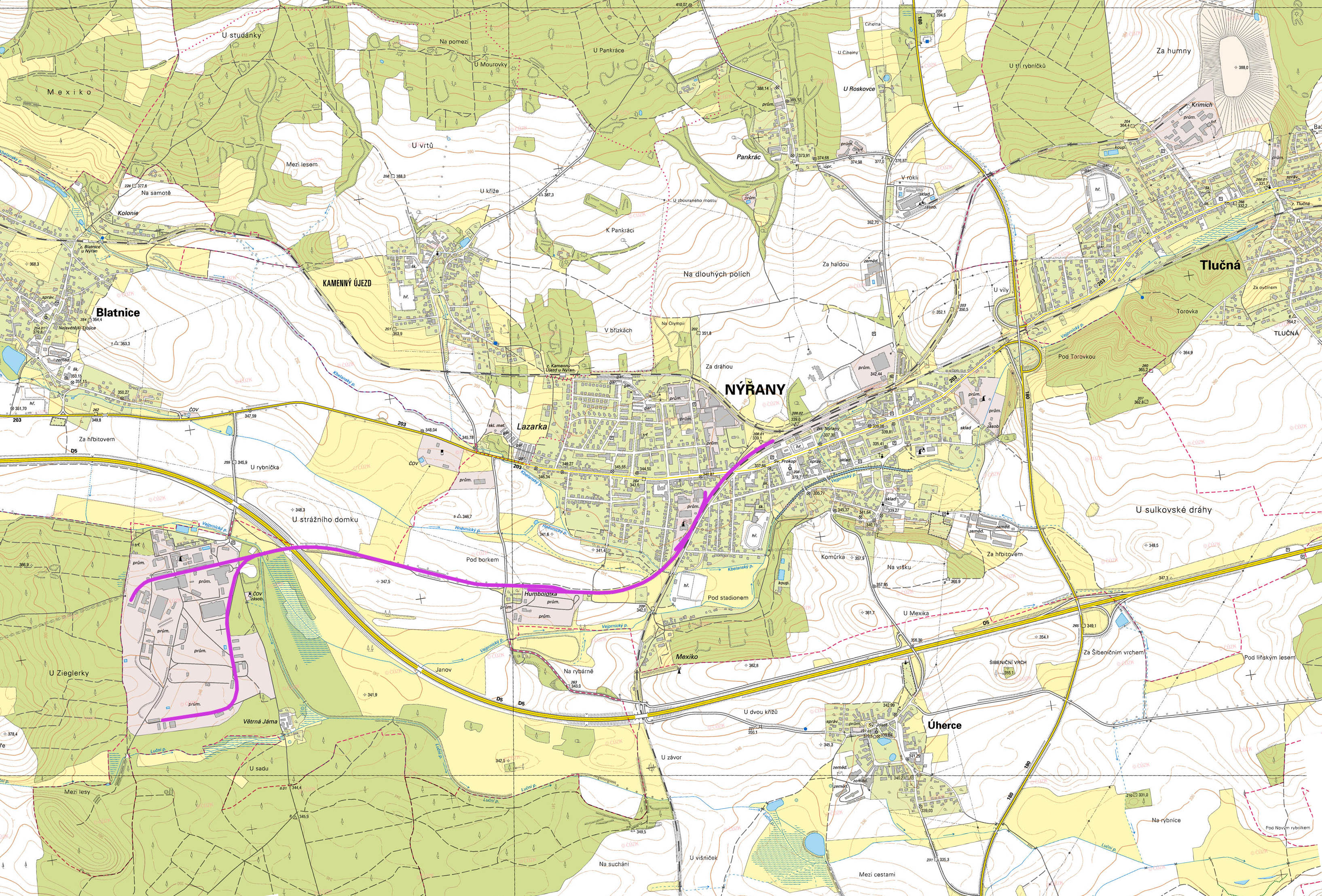 Vlečka Nýřany - doly jih