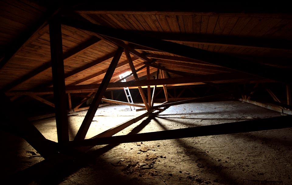 Obě hlavní podélné budovy s garážemi, výukovými a společenskými prostory kryjí plytké sedlové střechy s těsnými půdními prostory.